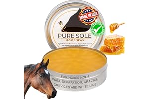 Pure Sole Hoof Wax | Hoof Crack Filler - Hoof Putty Wax That Helps Heal and Protect Your Horse's Hooves - Perfect for Horse Hoof Wall Separation, Cracks, Crevices and White Line, 7 oz.