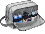 WANDF Toiletry Bag Water-Resistant Nylon Travel Wash Bag A-Grey view 4