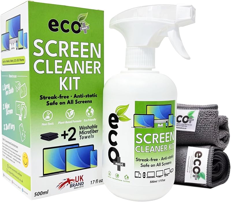 Ecomoist Natural Screen Cleaner 500ml with Microfiber Towel