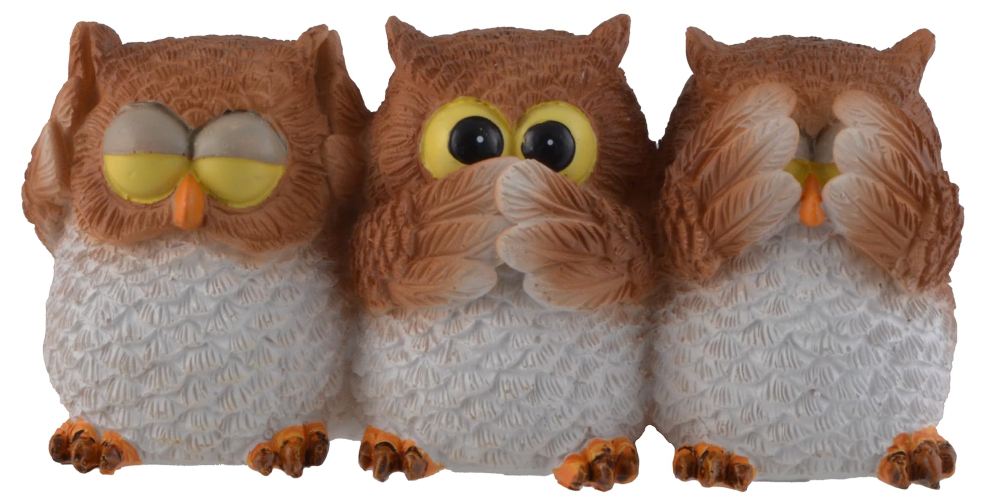 VOGLER Joh. Vogler GmbH 3 Owl Figurines Hear Nothing, See Nothing, Say Nothing