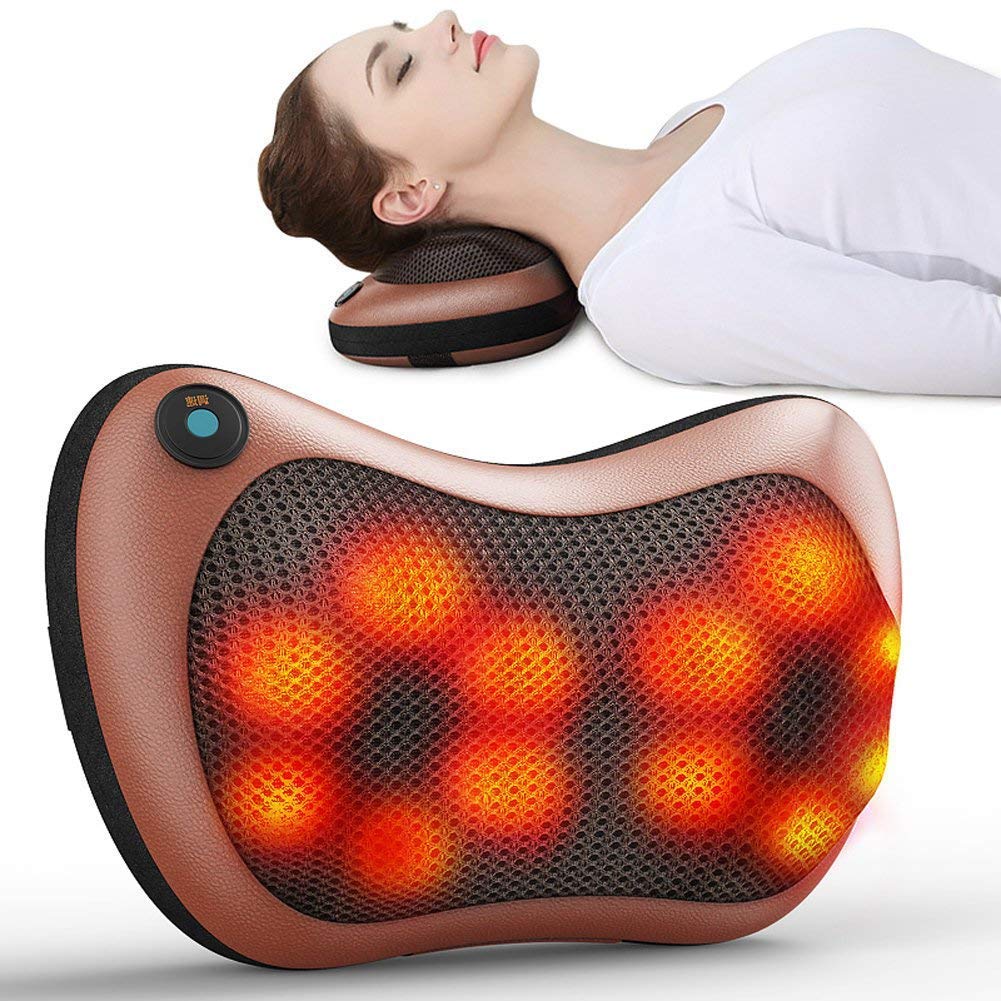SCILLA Electronic Massage Pillow Back Neck Massager with Heat Kneading