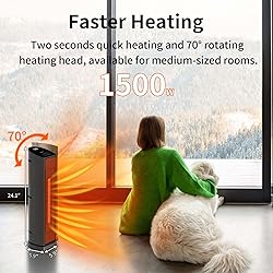 QOWETU Space Heater for Indoor Use with Remote