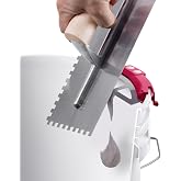 Bucky Tools Bucky Scrape &ndash; Universal 5-Gallon Bucket Trowel Scraper for Tile Work, Stainless Steel Edge Preserves Wet Mix And Reduces Waste, Magnetic Holder Secures Tools