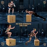 Yes4All Wood Plyo Box 40.6 x 35.6 x 30.5 cm Vintage Jump Box view 5