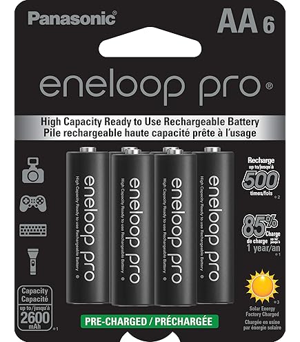 Amazon.com: Eneloop Panasonic BK-4HCCA8BA pro AAA High Capacity Ni