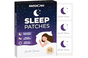 PATCH4U 42 Sleep Patches for Adults Extra Strength - Fast Acting, 100% Natural Ingredients, Skin-Friendly & Easy to Apply, Apply Before Sleeping, for Men and Women, Cruelty Free Sleep Aid Alternative