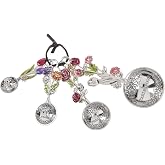 Ganz 4-Piece Measuring Spoons Set - Colorful Flower Bouquet