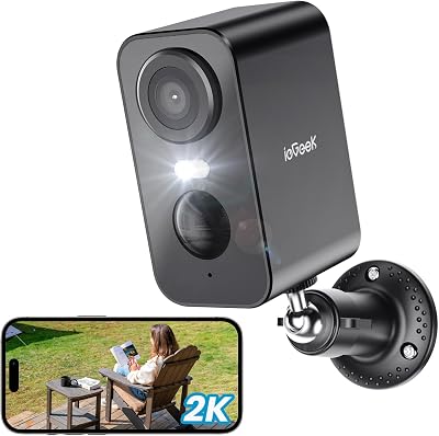 ieGeek No Subscription Fee 2K Wireless Security Camera Outdoor Battery CCTV
