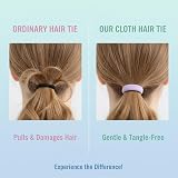 nuoshen 100Pcs Cotton Hair Ties for Women Elastic Ponytail Holders view 6