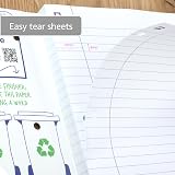 Oxford Campus A4 Refill Pad 300 Pages 8mm Ruled 4 Hole Pack of 3 Assorted view 5