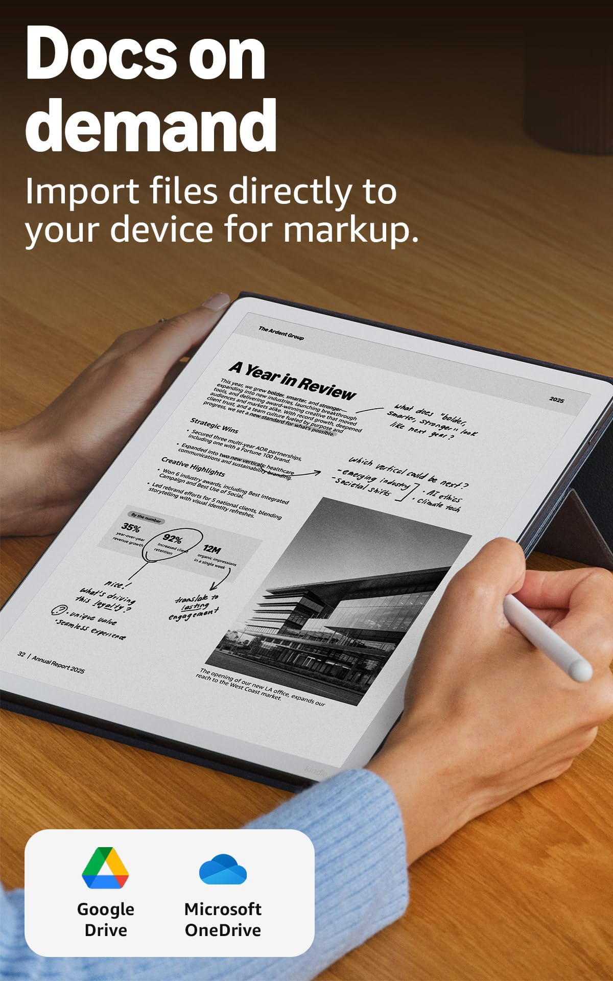 Amazon Kindle Scribe 64GB (newest model) — 11” paper-like display with front light — Thinner, lighter, faster —Write in notebooks, documents, and books