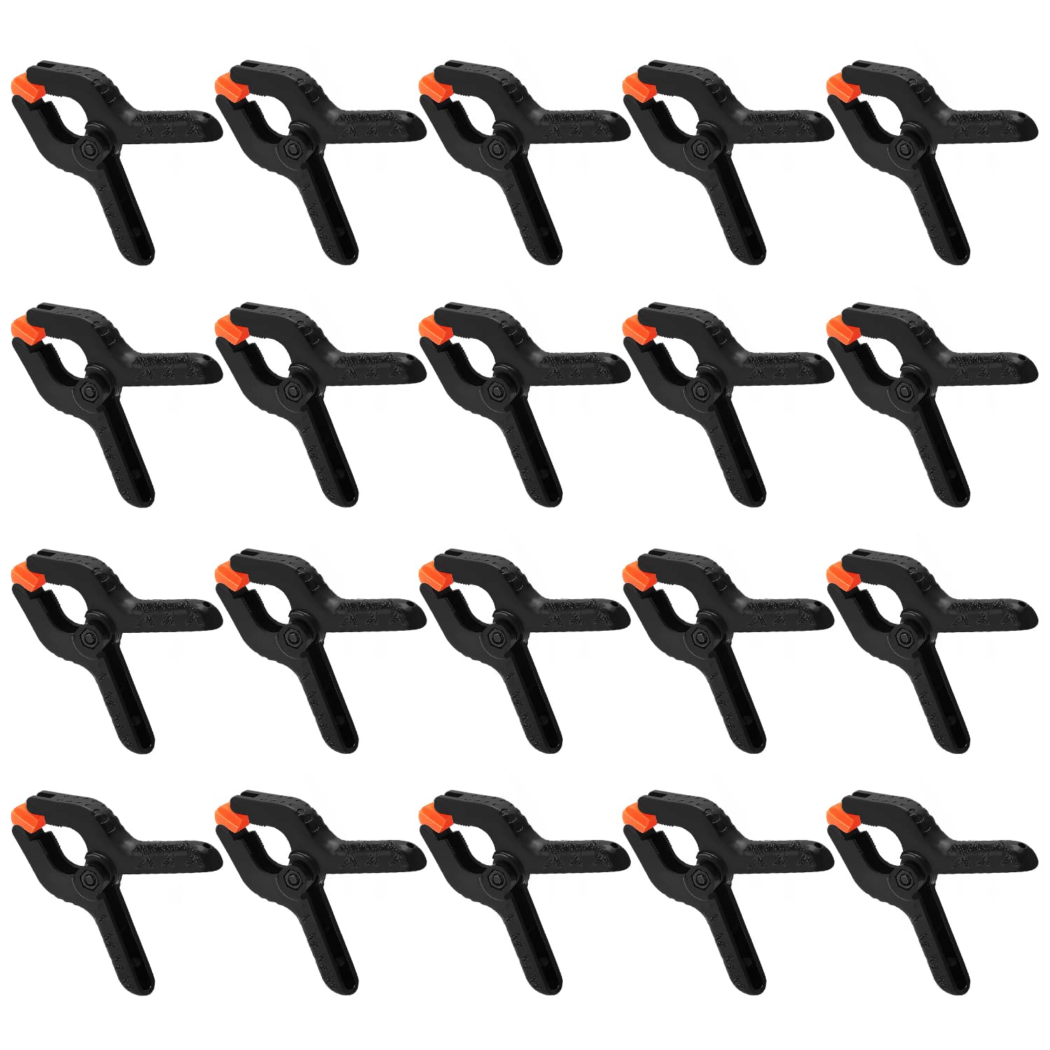 YIXISI 20 PCS Nylon Spring Clamps, 2 inch Plastic Heavy Duty Spring Clips, Extra Strength Spring Clamps, Clamps for DIY Projects, Photo Studios, Photo Background