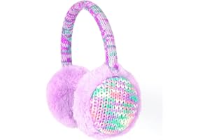 BUTITNOW Kids Knit Earmuffs Soft Plush Comfortable Winter Outdoor Ear Warmers for Boys Girls Age 4-16 Years