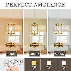 Osimir Brushed Gold Pendant Lights Kitchen Island 3