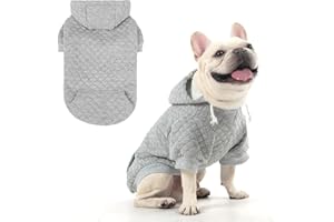 KOOLTAIL Dog Hoodie for Small Medium Large Dogs, Ultra-Warm & Soft Winter Fall Fleece Dog Hooded Sweatshirt Clothes Sweater, Lightweight Pullover Coat for Boy Girl Bulldog Pitbull Puppy Cats,Gray M