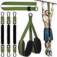 Pull Up Assistance Bands, Heavy Duty Resistance Band for Pull Up Bar, Adjustable Weight/Size with Fabric Feet/Knee Rest, Bands for Pull Up Assist for Strength Training, Patented Pull Up Assist Band