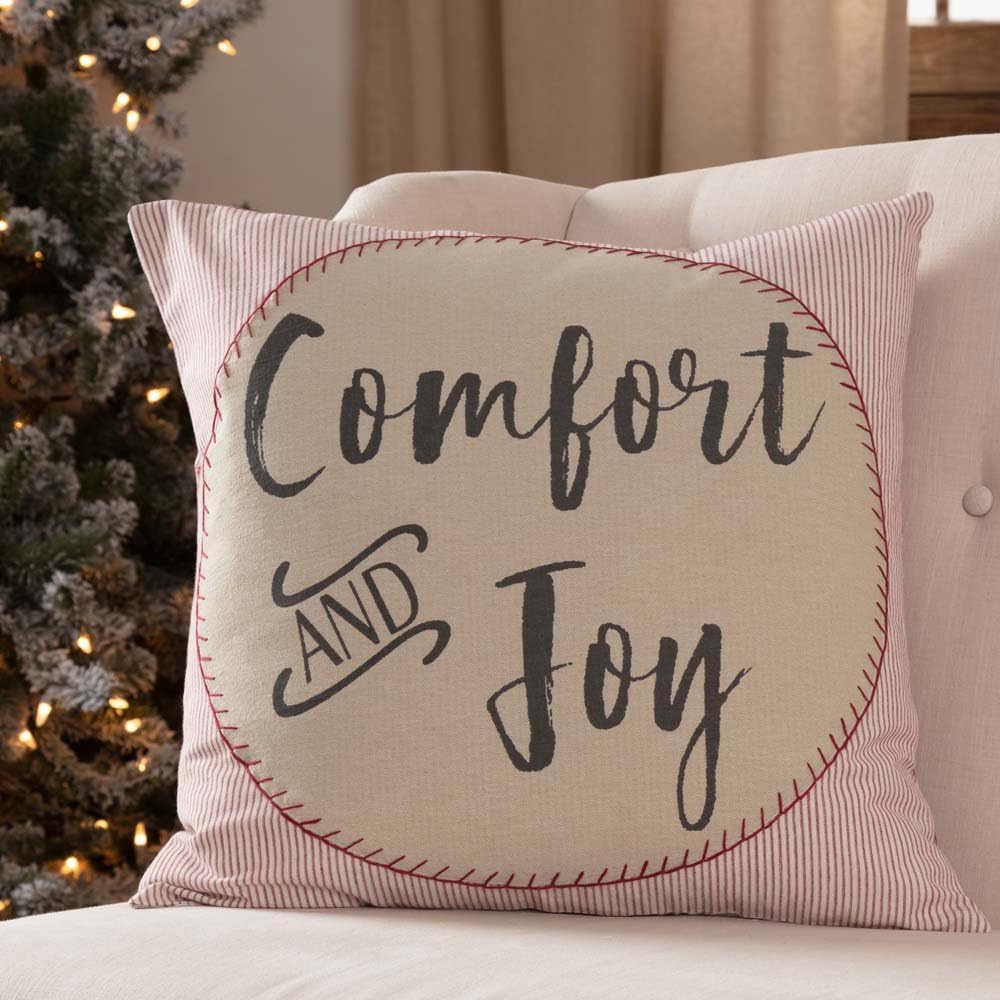 Amazon Com Piper Classics Comfort Joy Holiday Throw Pillow