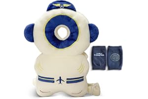 LITTLEZ RED Baby Head Protector Backpack Soft Landing & Safety Toddler Adjustable Baby Head Protection Back Cushion for Infant