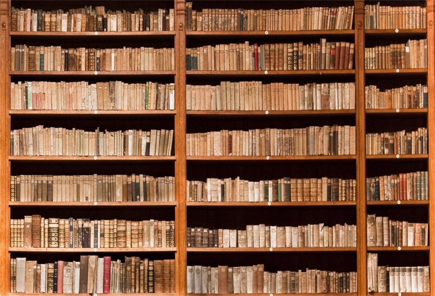 Lighting & Studio Vintage Bookshelf Backdrop 10x6.5ft Polyester