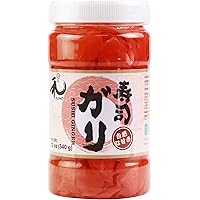 YUHO Pickled Sushi Ginger, Japanese Pink Gari Sushi Ginger Fat Free, Sugar Free, Kosher, BRC, No MSG, Low cal