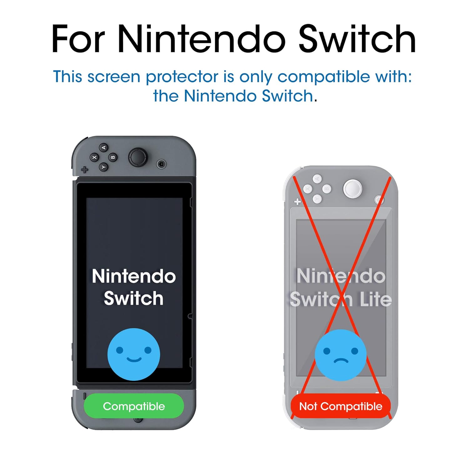 amFilm Tempered Glass Screen Protector for Nintendo Switch 2017 (2-Pack): Video Games