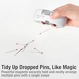 Beaditive Magnetic Pin Cushion with Drawer White 50 Pins Included view 2