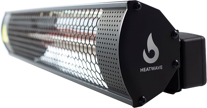 Gtech HeatWave Patio Heater 2kW Wall Mounted Weatherproof 6m Radius