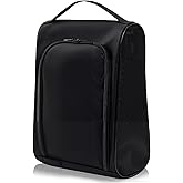 PULULA Golf Shoe Bag Men Women, Mesh Shoes Bags For Travel, Portable and Ventilated Golf Accessories, Black