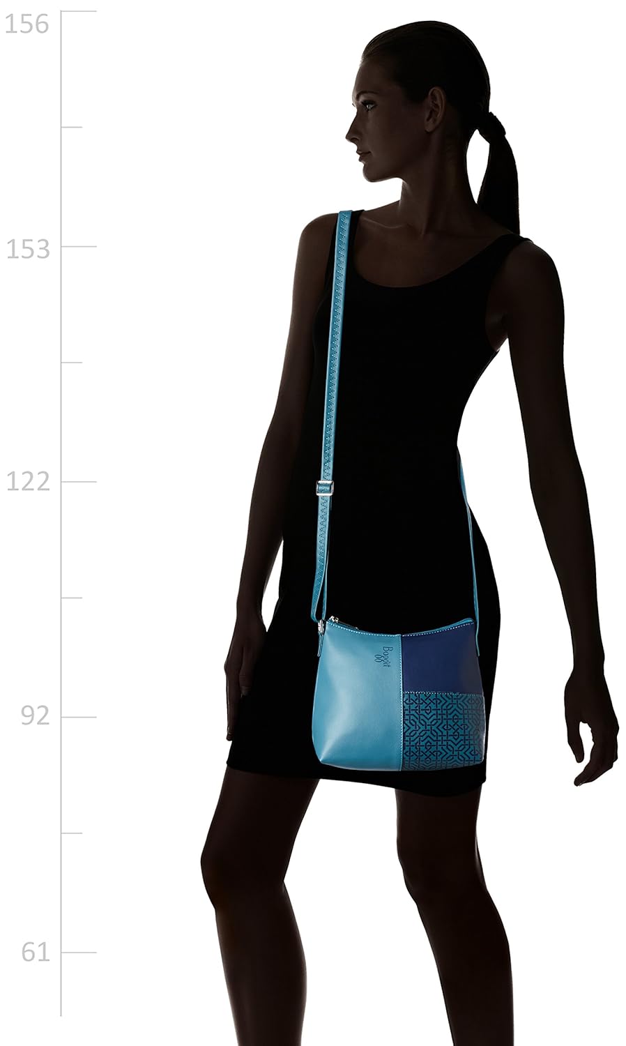 baggit women's sling bag (blue) ()