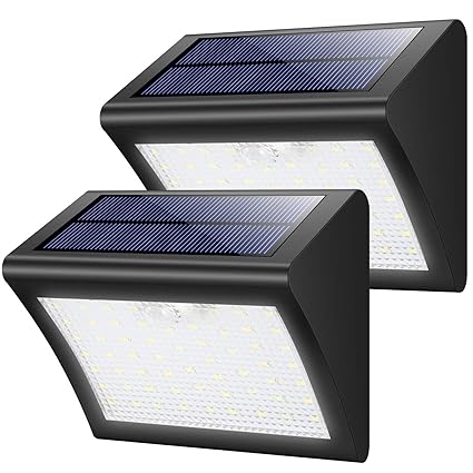 Yacikos Solarleuchten Außen 60 LED Solarlampe mit Bewegungsmelder Solar Wandleuchte Solarlicht Wasserdichte Solar Beleuchtung