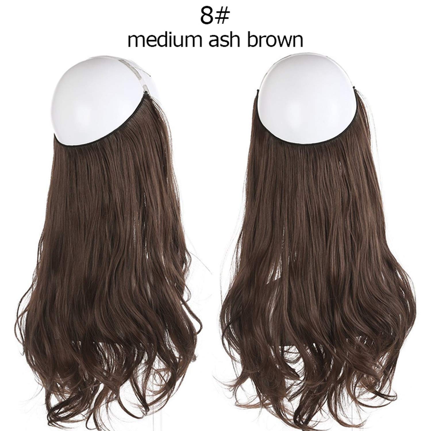 14 16 18 120g Extensions Invisible Synthetic Wire Crown Grey
