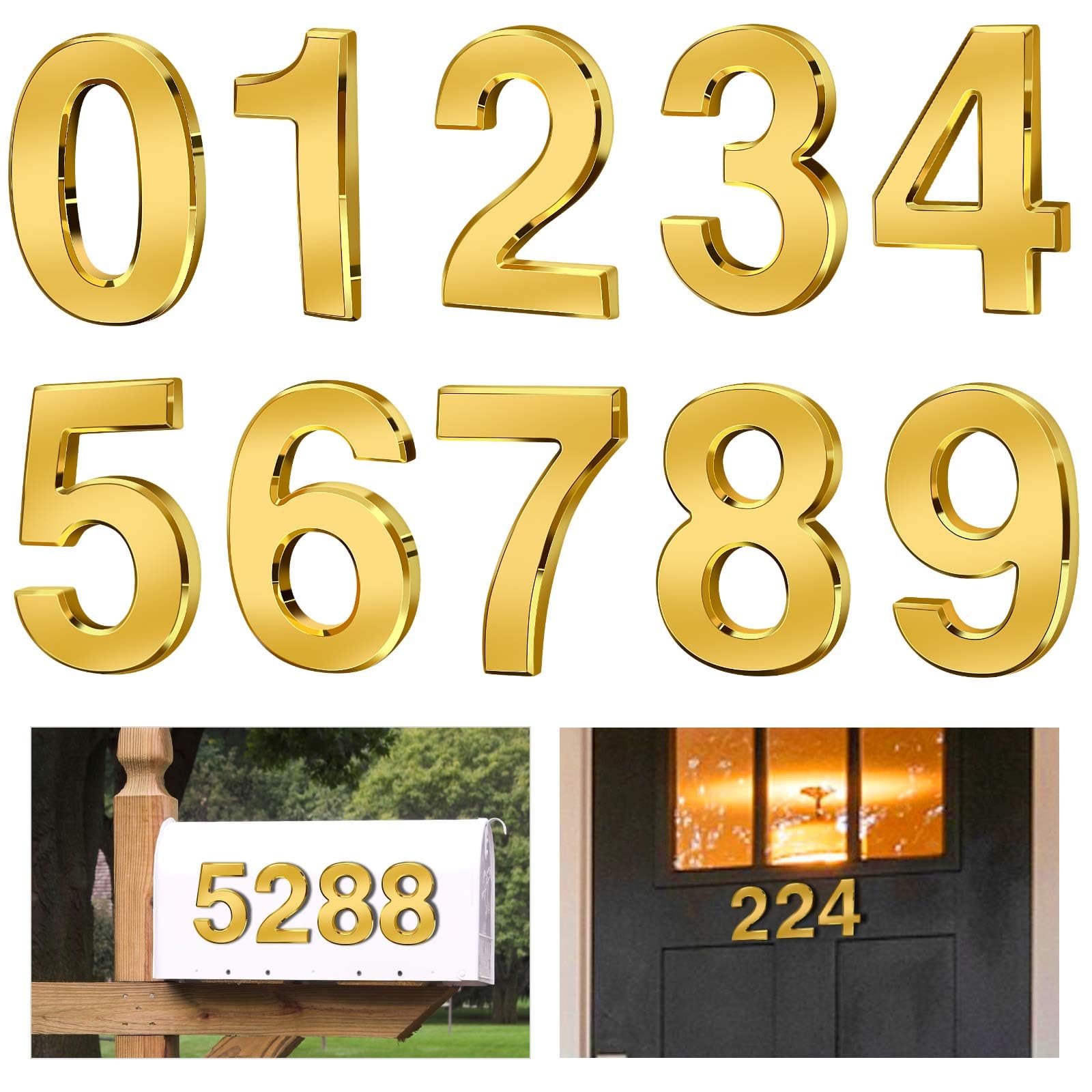 Ranslen 10 Pieces 4 Inch High House Numbers