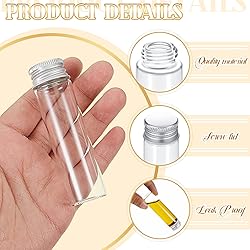 Didaey 100 Pcs Vials Clear Mini Glass Bottles with