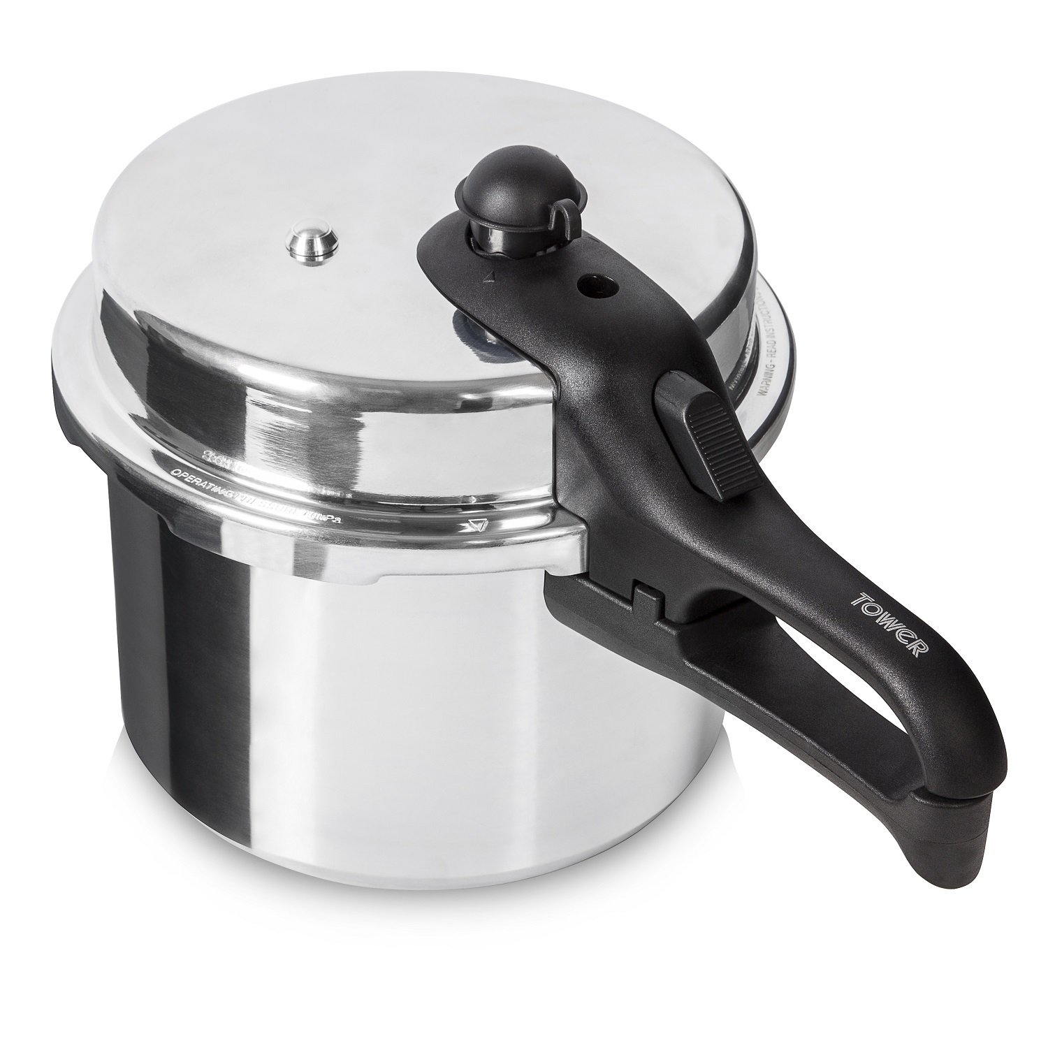 Tower Hi Dome Aluminium Pressure Cooker, 6L, Silver