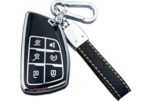 Yuebutor Key Fob Cover Case Compatible with Chevy 2021-2023 Suburban Tahoe GMC Yukon Buick Encore Avenir Accessories Shell