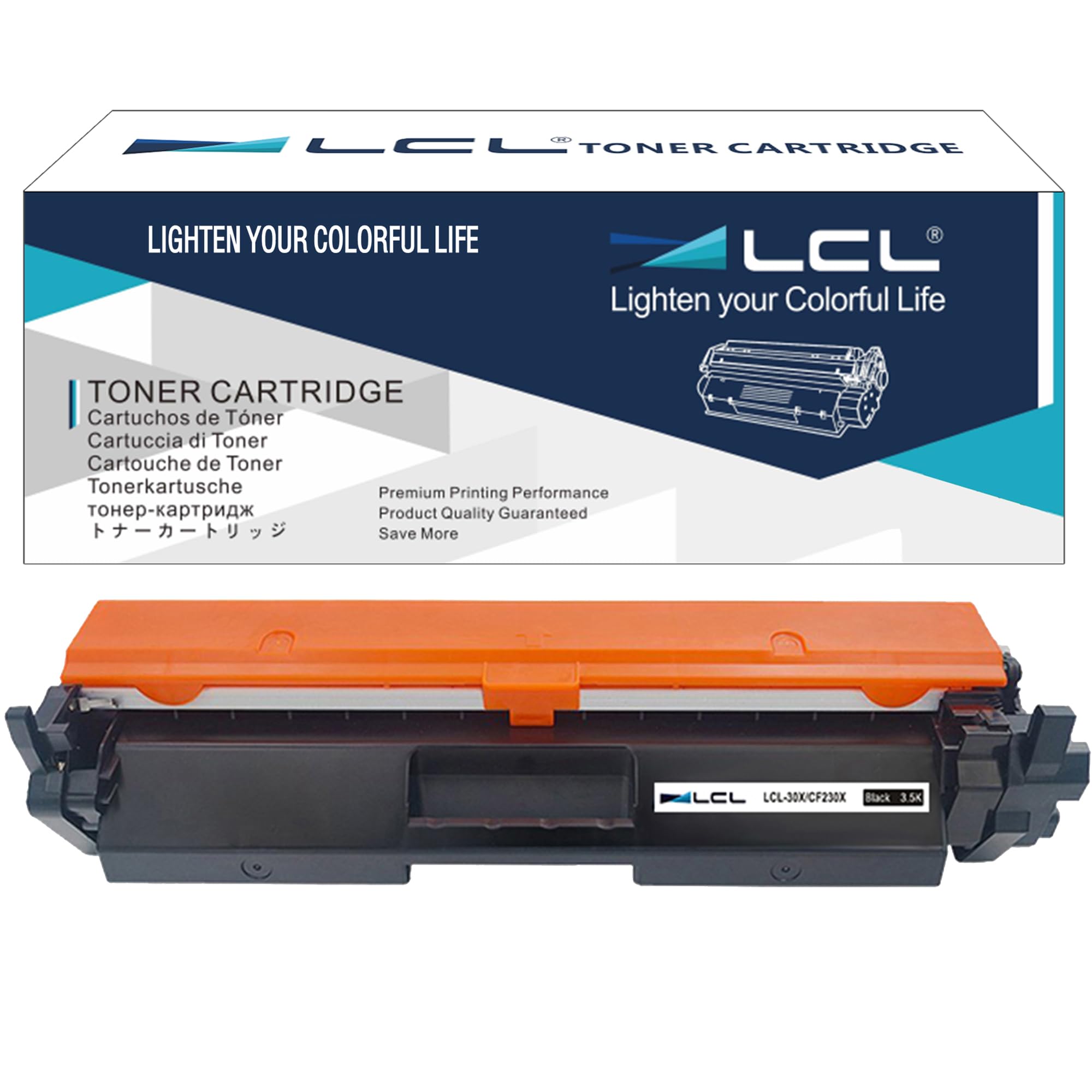 LCL Compatible Toner Cartridge 30A 30X CF230A CF230X 3500Pages (1-Pack Black) Replacement for HP LaserJet Pro Laser Jet Pro M203D M227SDN M227D M227FDN M227FDW M203 M227
