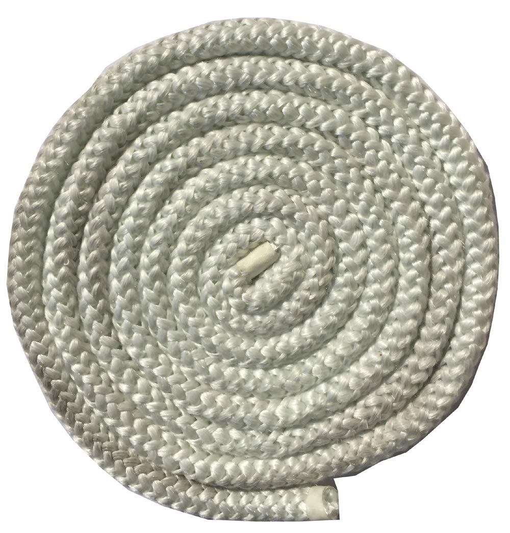Aboniris 3/8” Wood Stove Door Gasket, 10mm Stove Rope, Round Fiberglass Rope Seal, White, Length 86"