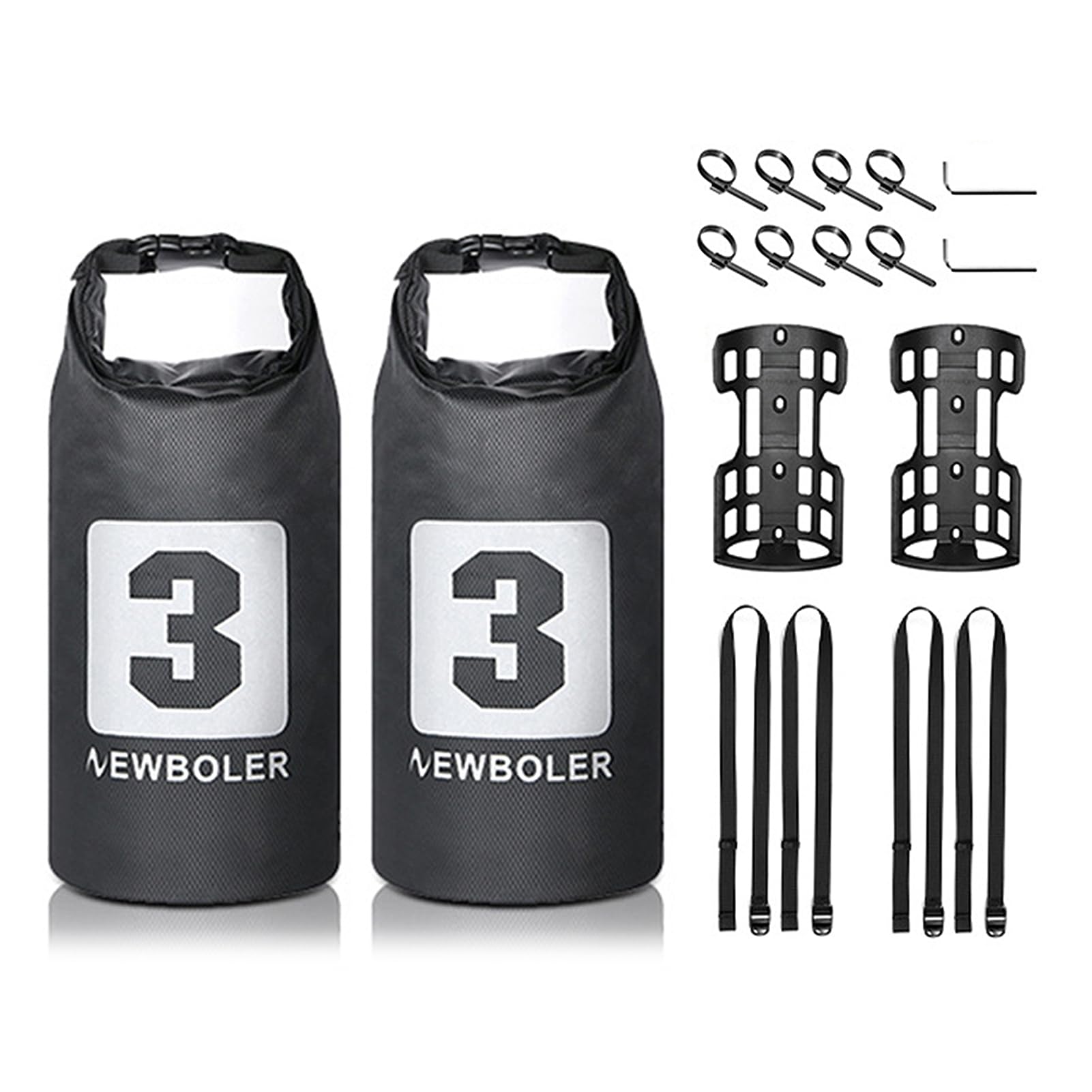 Lixada 3L/7L Bike Fork Bag Water Resistant Roll Top, Cycling Pack, Bicycle Fork Bag,Panniers Bike Bags,Bikepacking