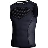 COOLOMG Youth Baseball Chest Protector Softball Padded Shirt Heart Guard Sternum Protection for Football Lacrosse