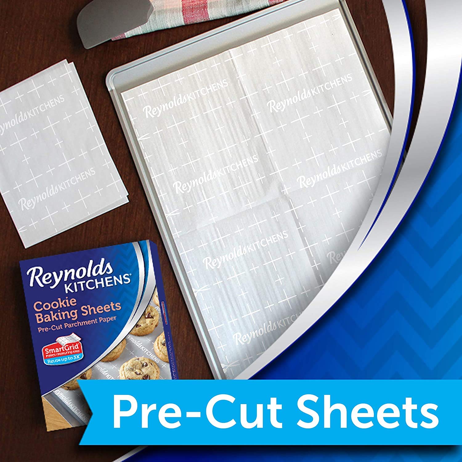 Reynolds Cookie Baking Sheets Non-Stick Parchment Paper, 22 Sheets by Reynolds Consumer Products