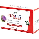 Vall-Hepalive - Liver Support Supplement - 40 Capsules - Milk Thistle & B-Complex Vitamins with CoQ10 Antioxidant Formula - Allergen-Free Daily Liver Health Support