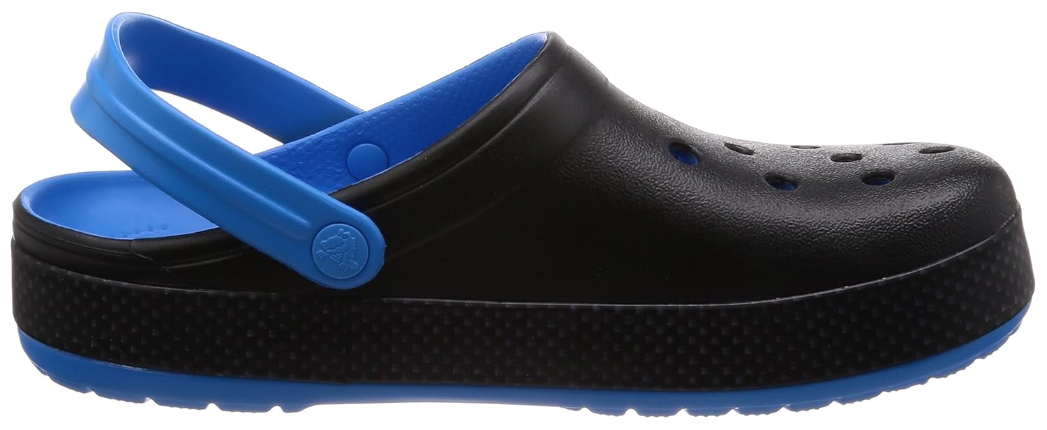 crocs unisex adult crocband carbon graphic clogss blue