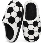 STQ House Slippers for Women &amp; Mens Warm Fuzzy Memory Foam Bedroom Slipper | Indoor &amp; Outdoor, Lightweight, Non-Slip, Comfy Cozy Plush Fall Winter Shoes for Family, Home, Travel, Sports Fan