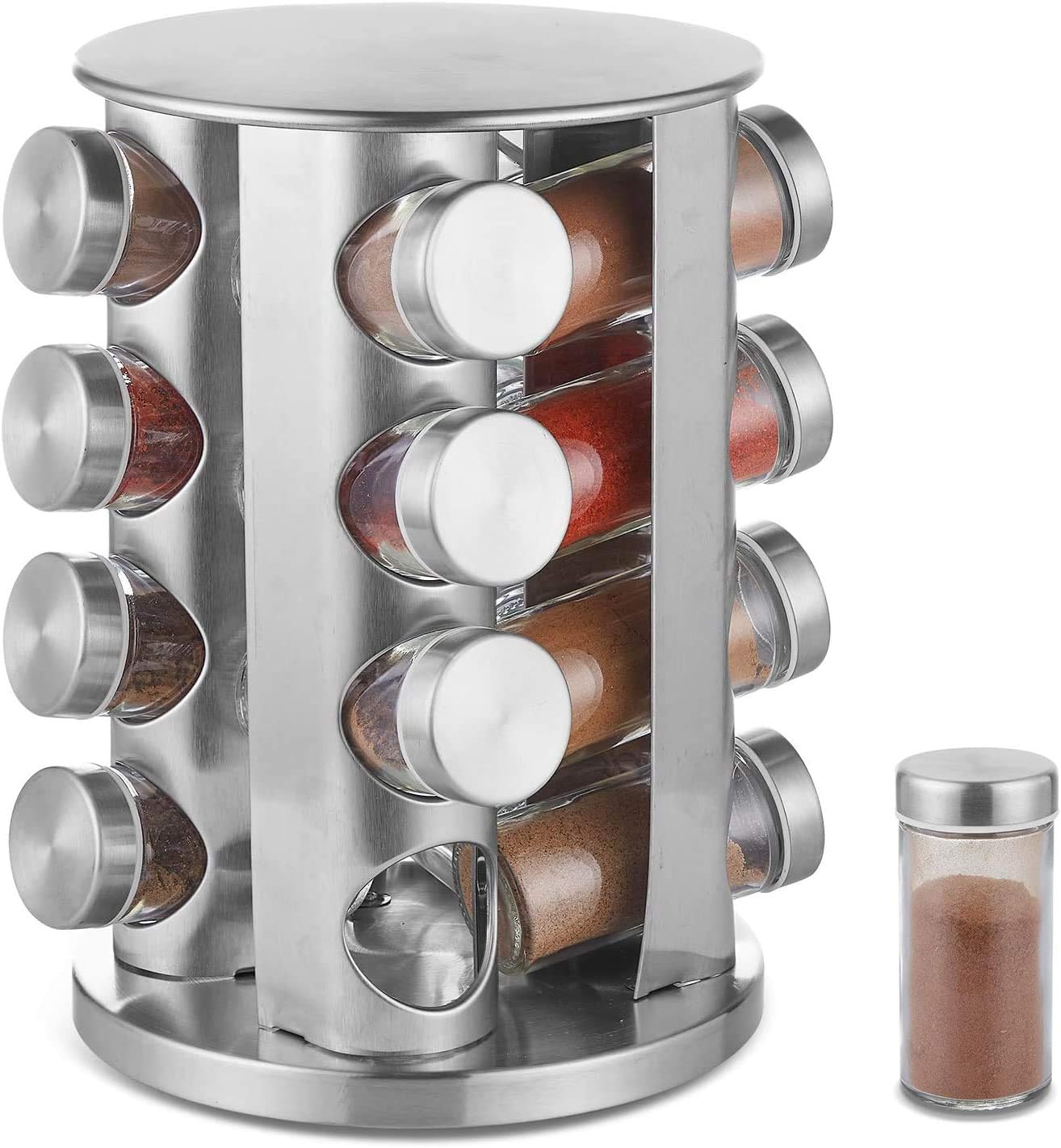 cocina y cocina S36-1 Soporte giratorio para especias de acero