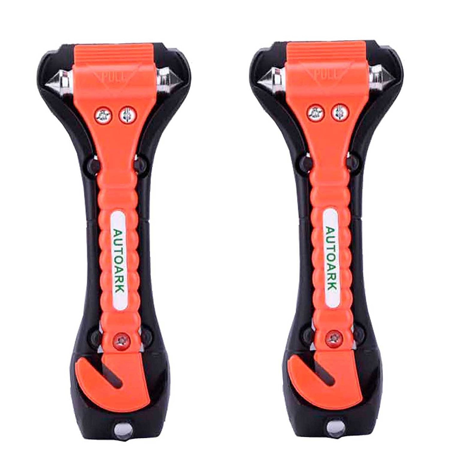 Autoark Car Safety Antiskid Hammer Seatbelt Cutter Emergency Class - Window Punch Breaker Auto Rescue Disaster Escape Life-Saving Hammer Tool,2 Pack,AZU-012