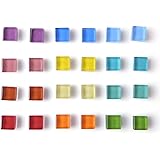 Office Magnets Kitchen Magnets Refrigerator Magnets Fridge Magnets for Whiteboard Magnets for Dry Erase Board Multicolor Square Glass Colorful Cute Fun Decoration (Glass)