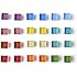 Office Magnets Kitchen Magnets Refrigerator Magnets Fridge Magnets for Whiteboard Magnets for Dry Erase Board Multicolor Square Glass Colorful Cute Fun Decoration (Glass)