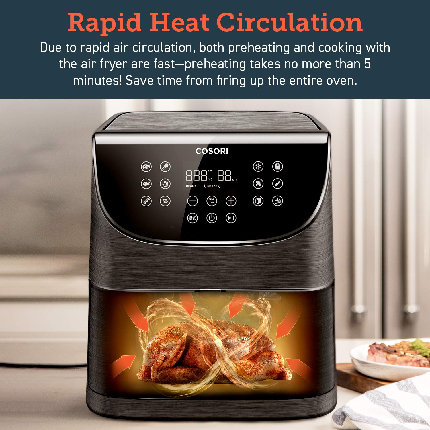 Amazon.com: Cosori - Freidora de Aire (100 Recetas), horno ...