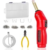 Cordless Plastic Welder, 2600mAh Battery &amp; 3S Rapid Heat to 1380&deg;F, USB-C Rechargeable Hot Stapler Kit with 400PCS Stainless Steel Staples &amp; LED Light for Car Bumper, Kayak, Household Plastic Repair