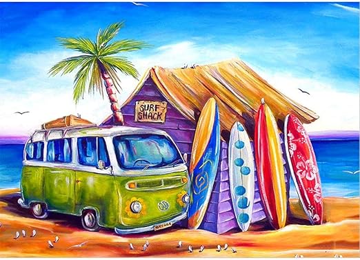 Amazon Com Diamond Painting Kits For Adults Full Drill Surf